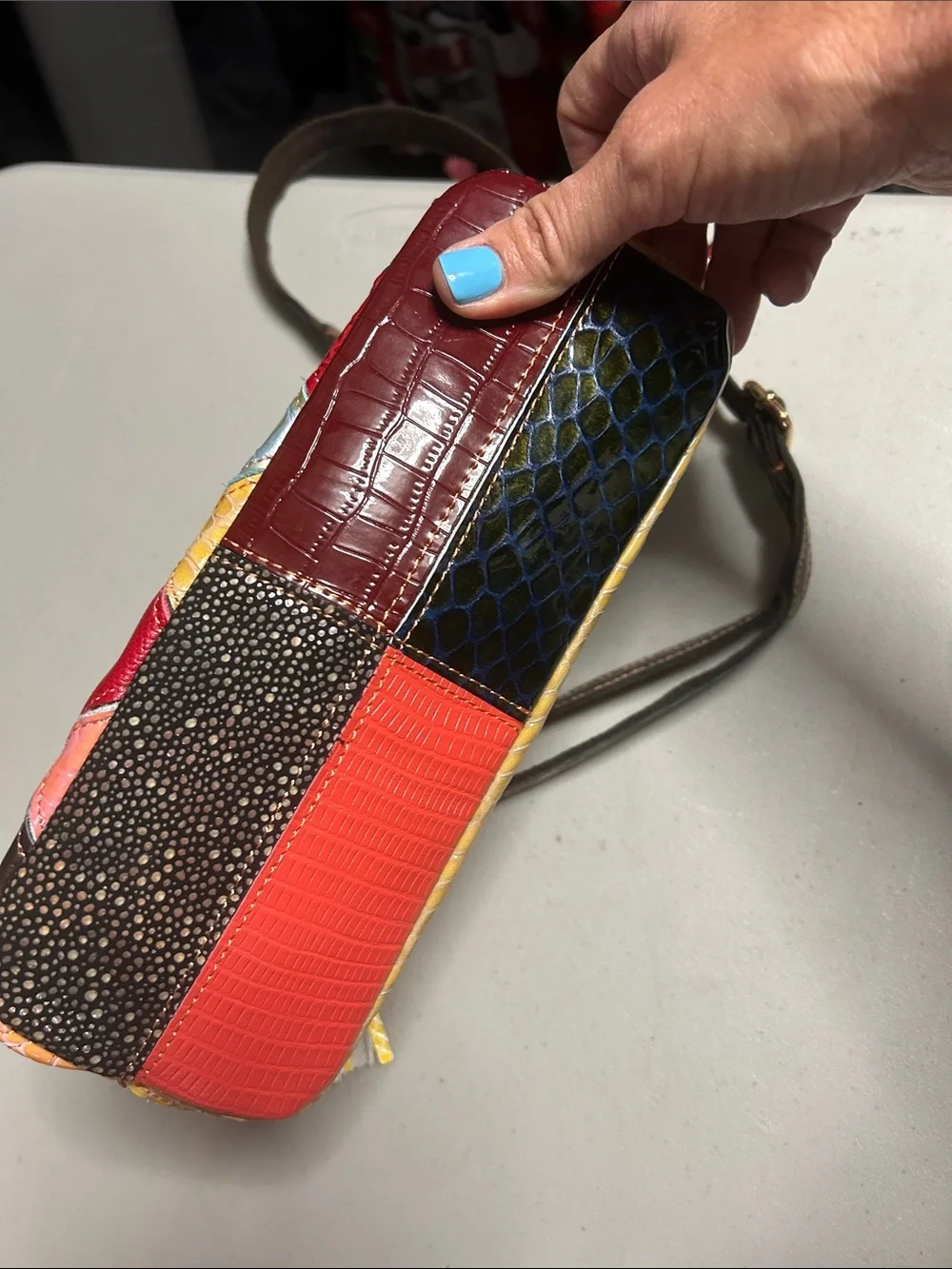 Patchwork multi colored purse - Picture 3 of 7